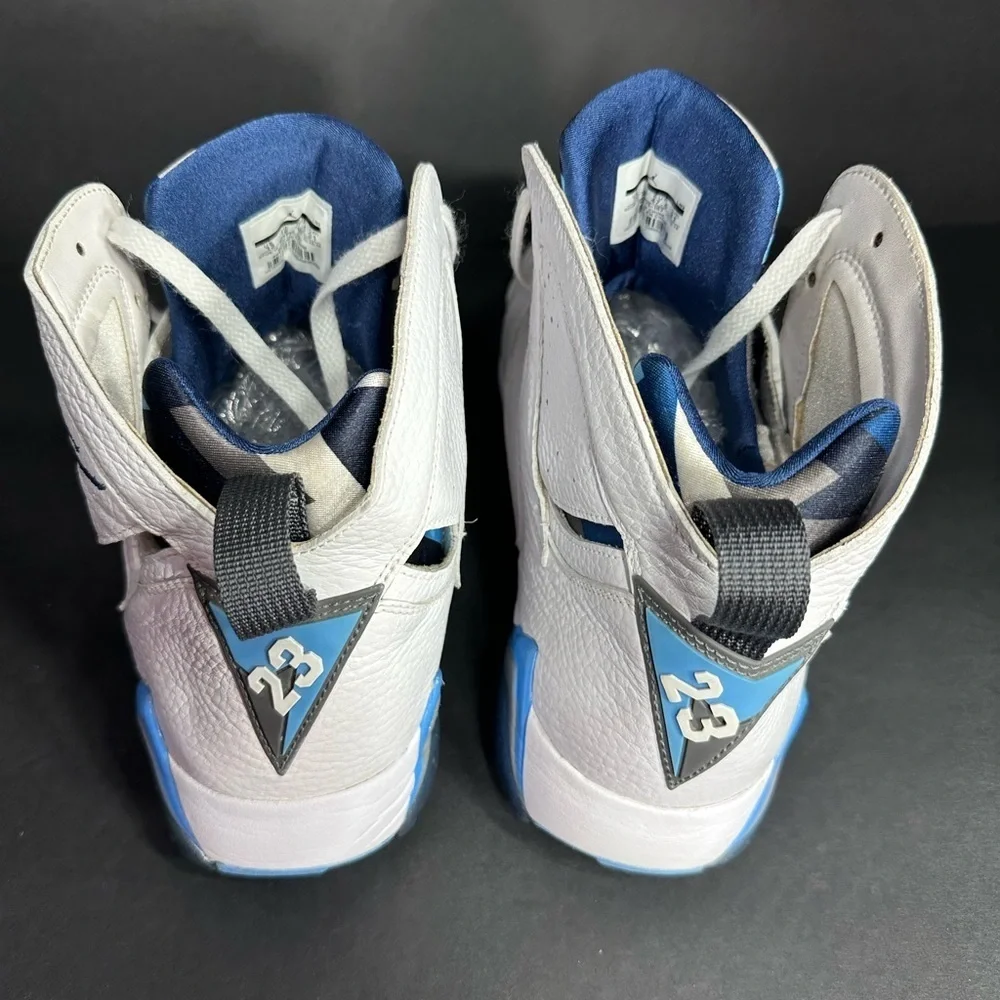 Jordan Men's White and Blue Sneakers size 13 pre owned good condition